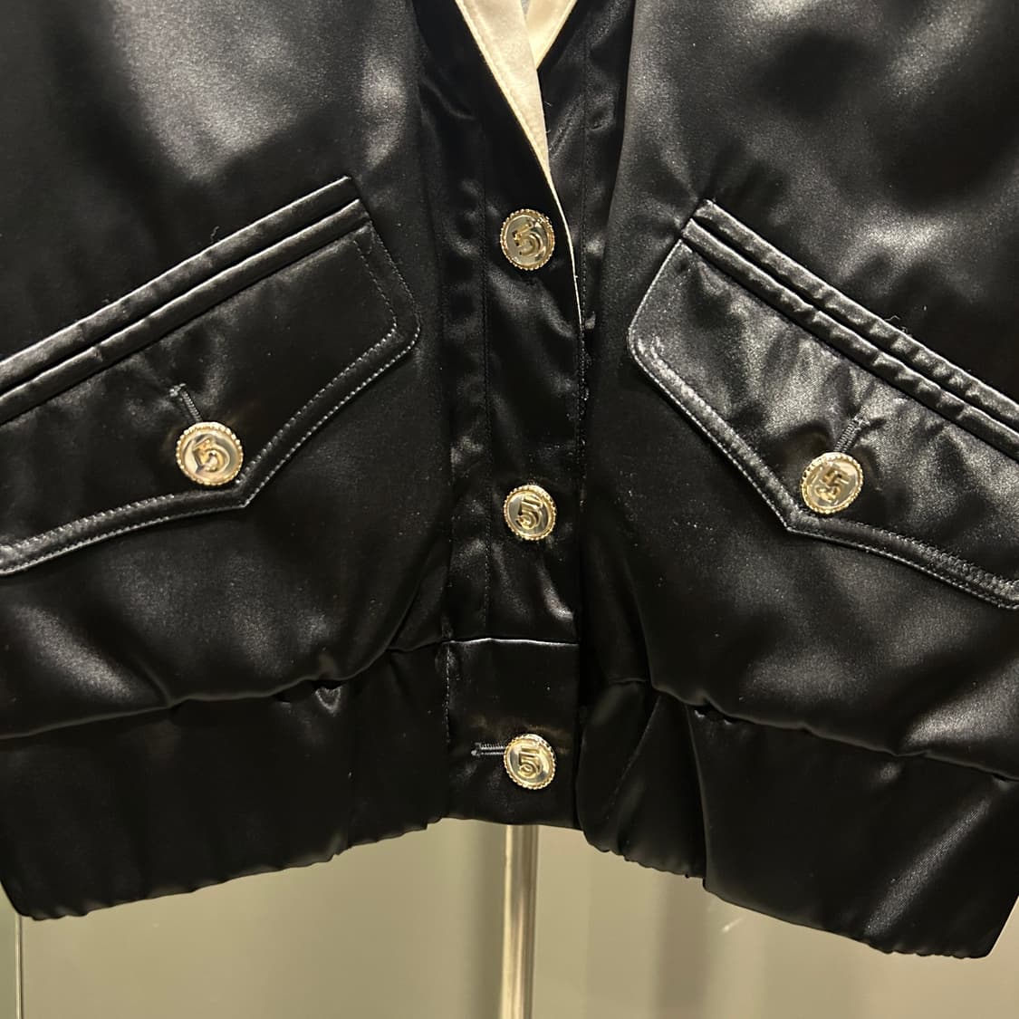 샤넬 숄카라 새틴 블루종자켓 상품이미지8