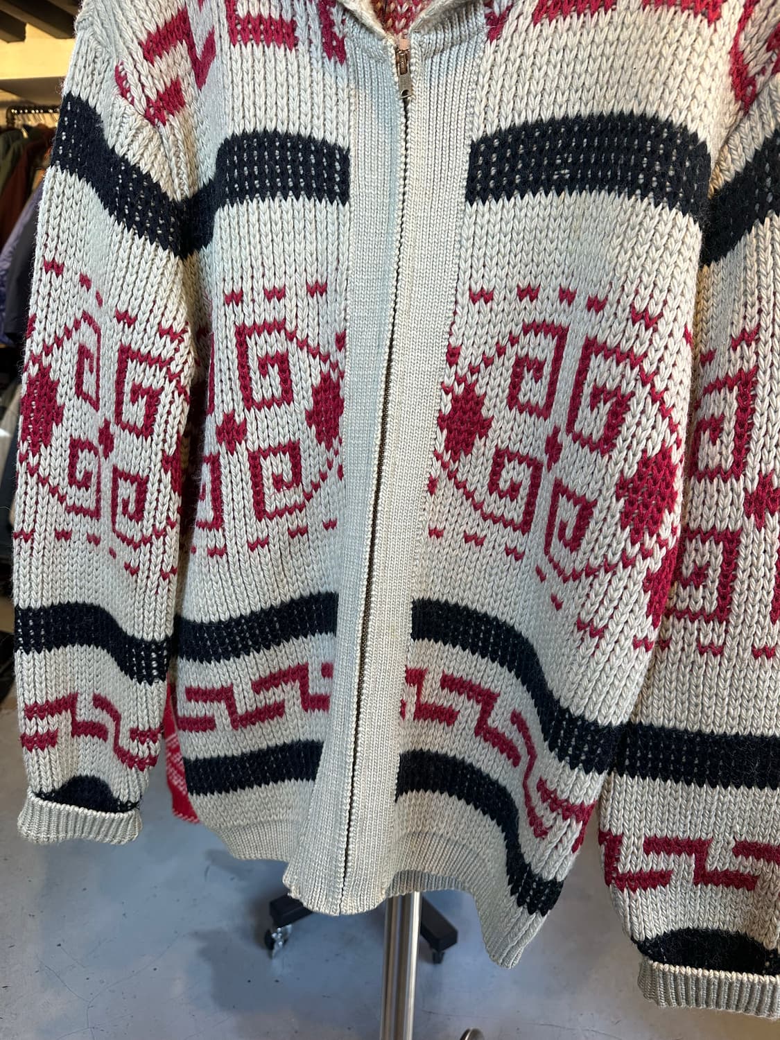 캐나다 헤비 울 코위찬 스웨터 가디건 상품이미지4