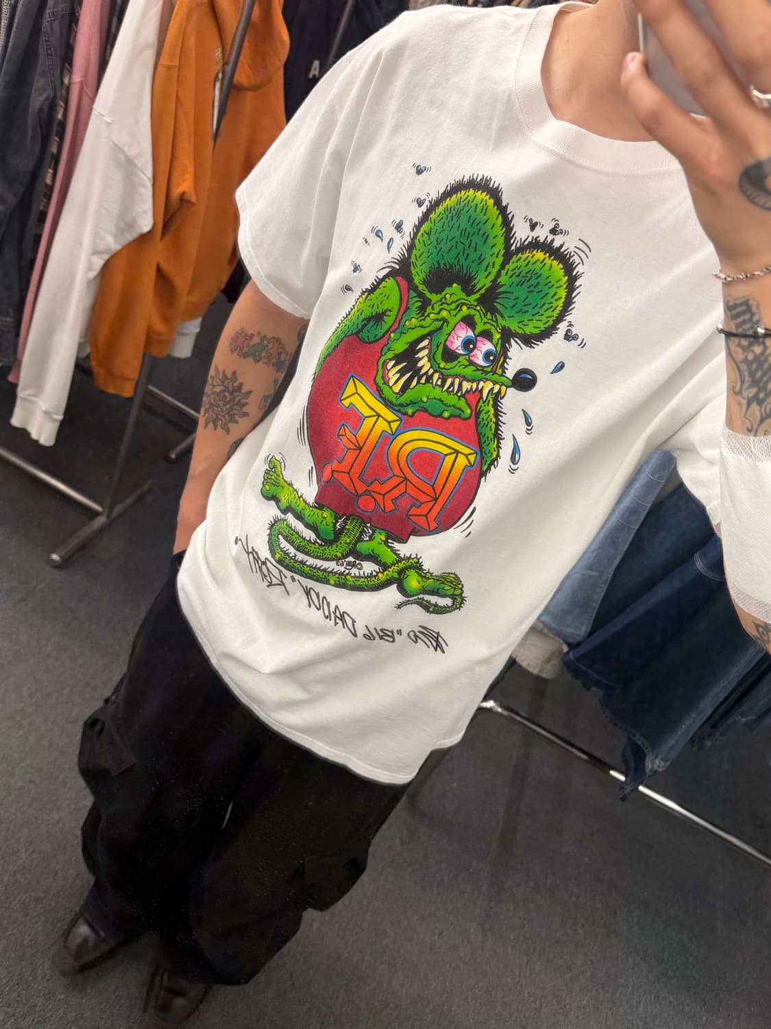 RAT FINK RF 렛 핑크 프린팅 반팔티 L 상품이미지1