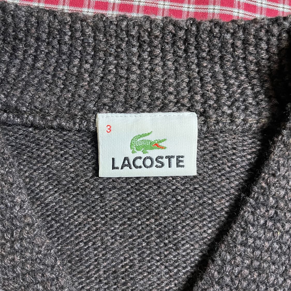 라코스테 패턴 브이넥 니트 상품이미지5