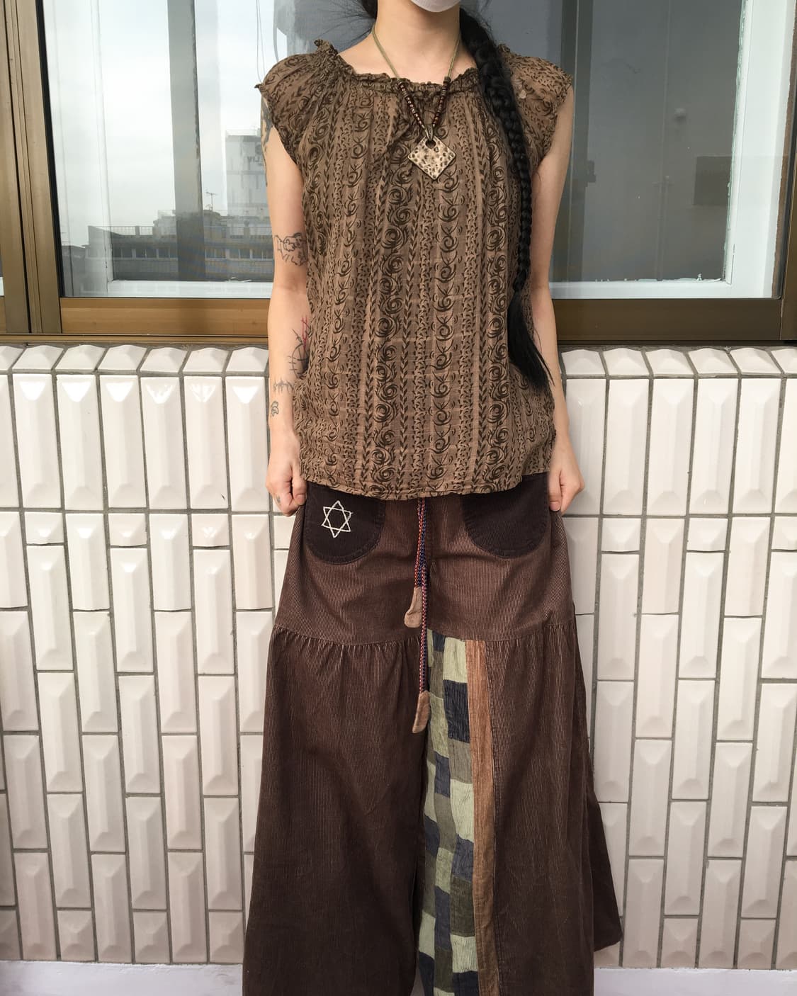 Ethnic pattern blouse 상품이미지5