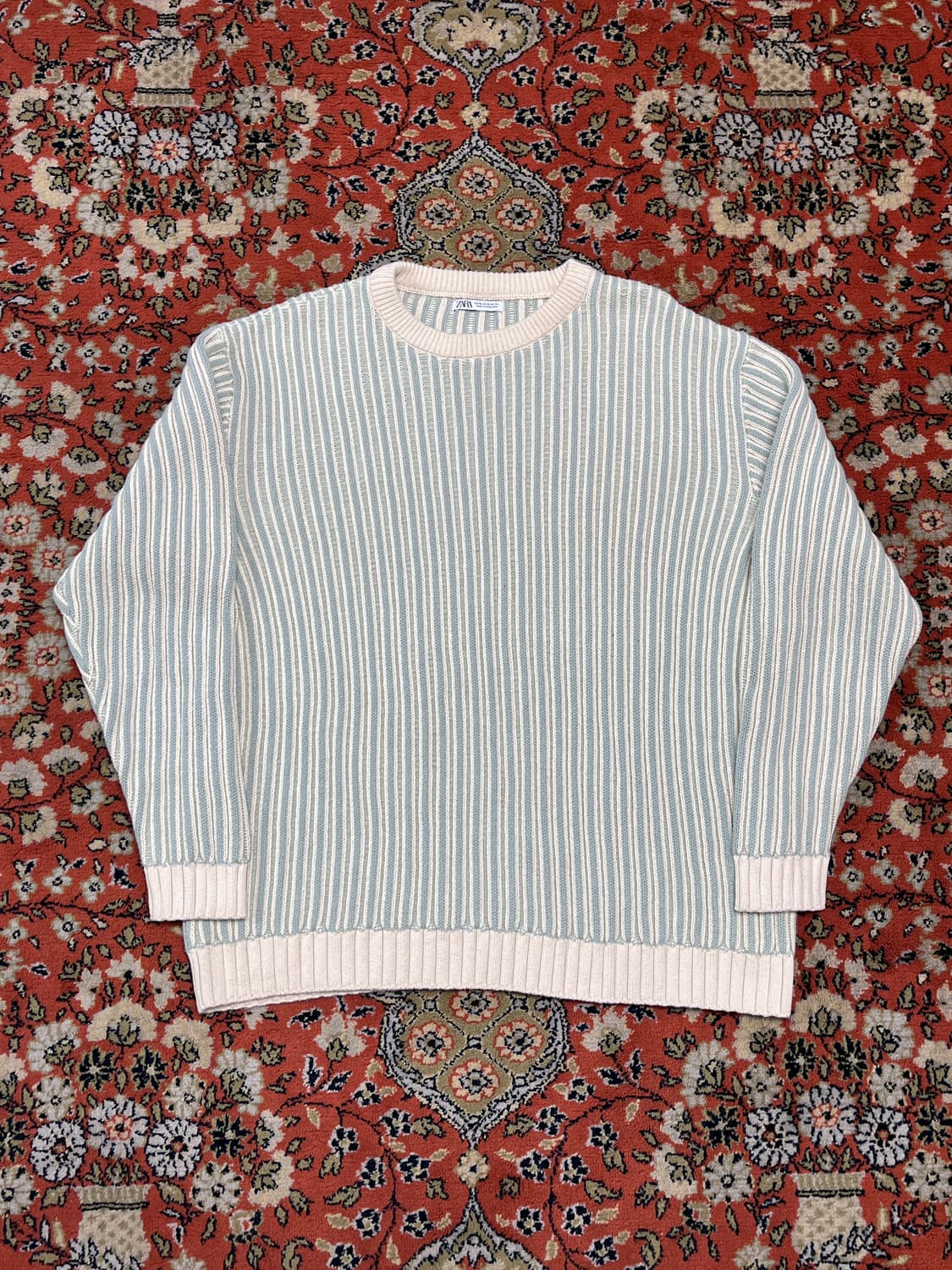 [XL] 자라 스트라이프 니트 민트 상품이미지1