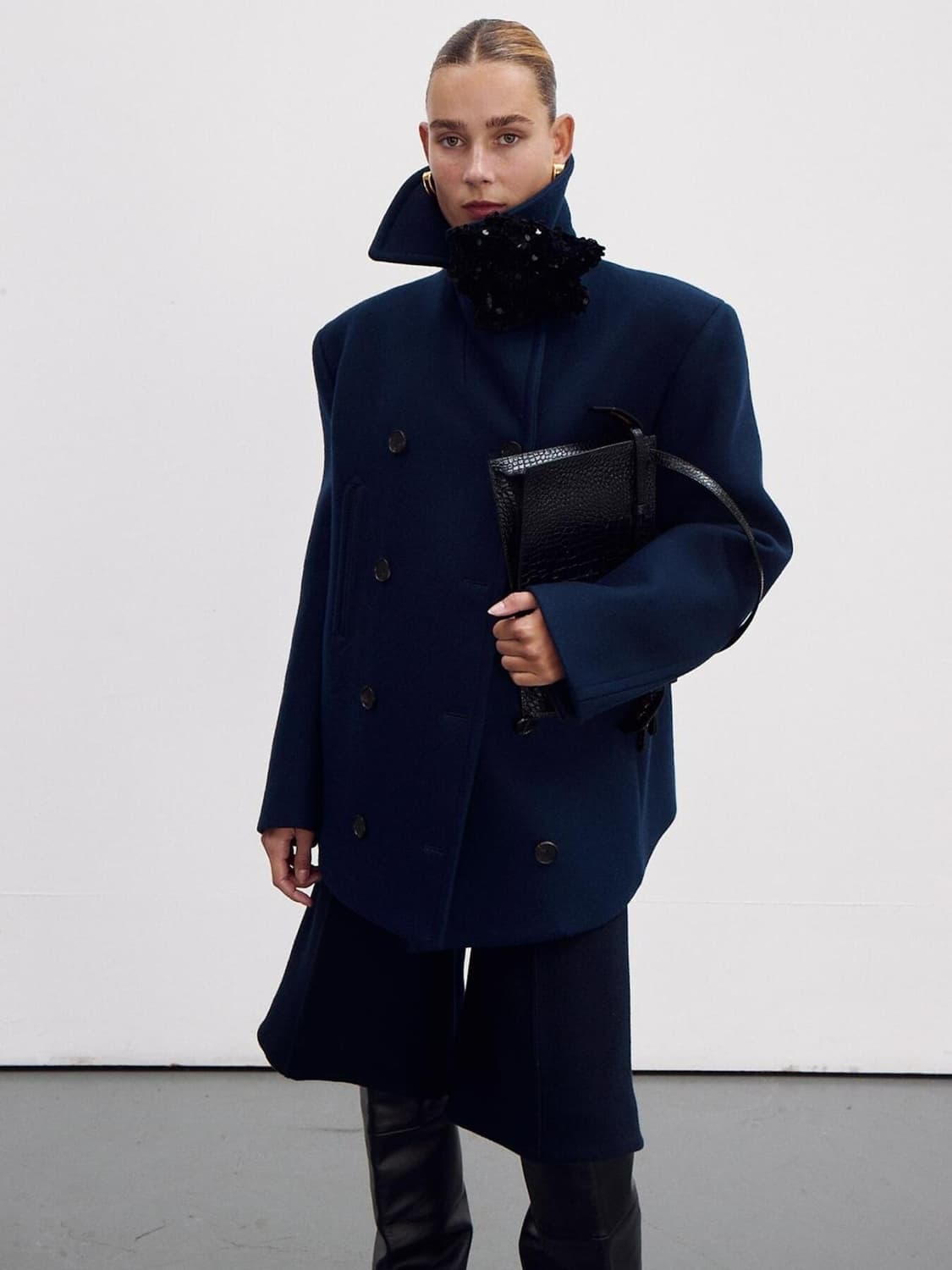 렉토 네이비 피코트 M 상품이미지2