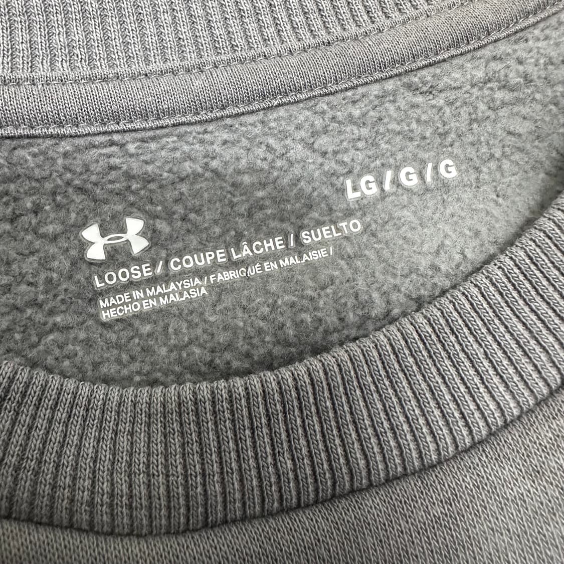 언더아머 기모 맨투맨 그레이 L 상품이미지4