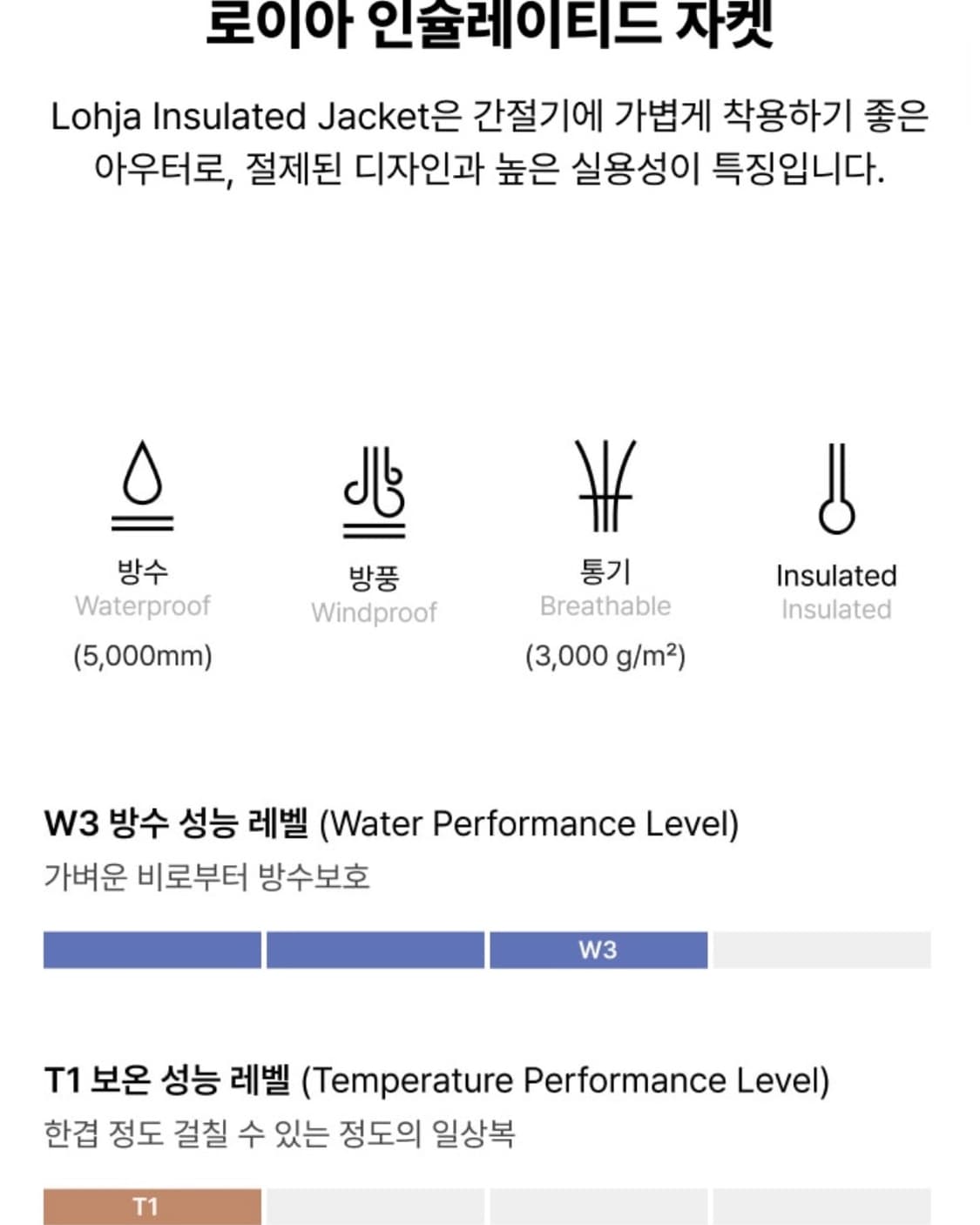 레인스 로이아 인슐레이티드 자켓 L 상품이미지4