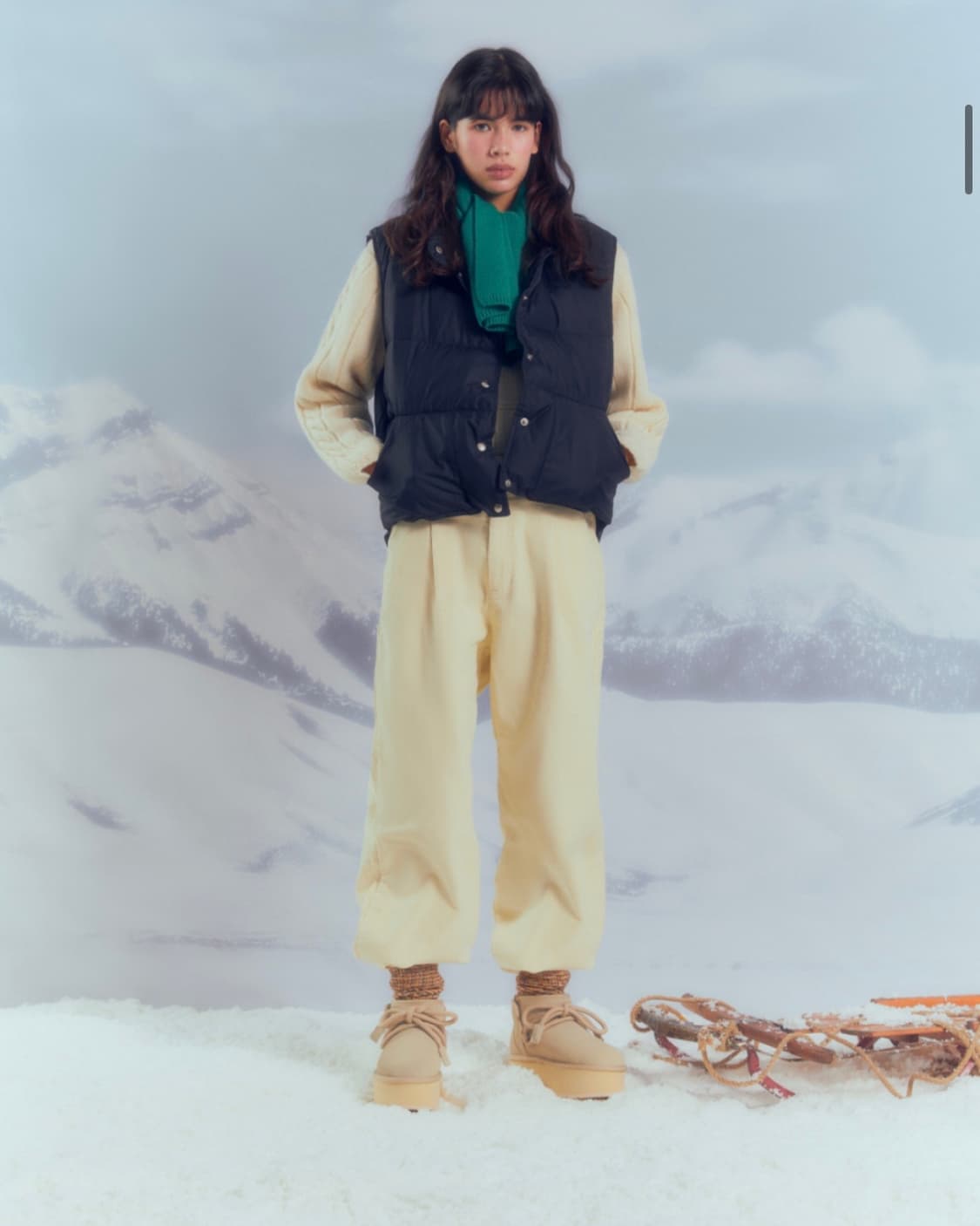 플러피시트러스 퍼지 리본 플랫폼 부츠 베이지 36사이즈 새상품 상품이미지4