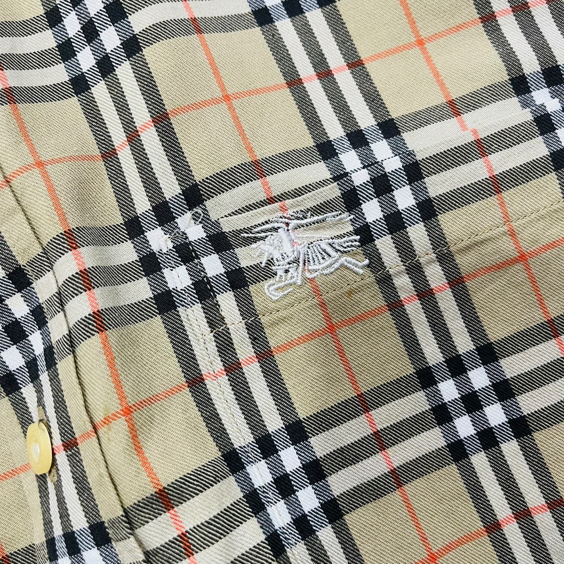 버버리 노바체크 패턴 구형 빈티지 긴팔 셔츠 상품이미지5