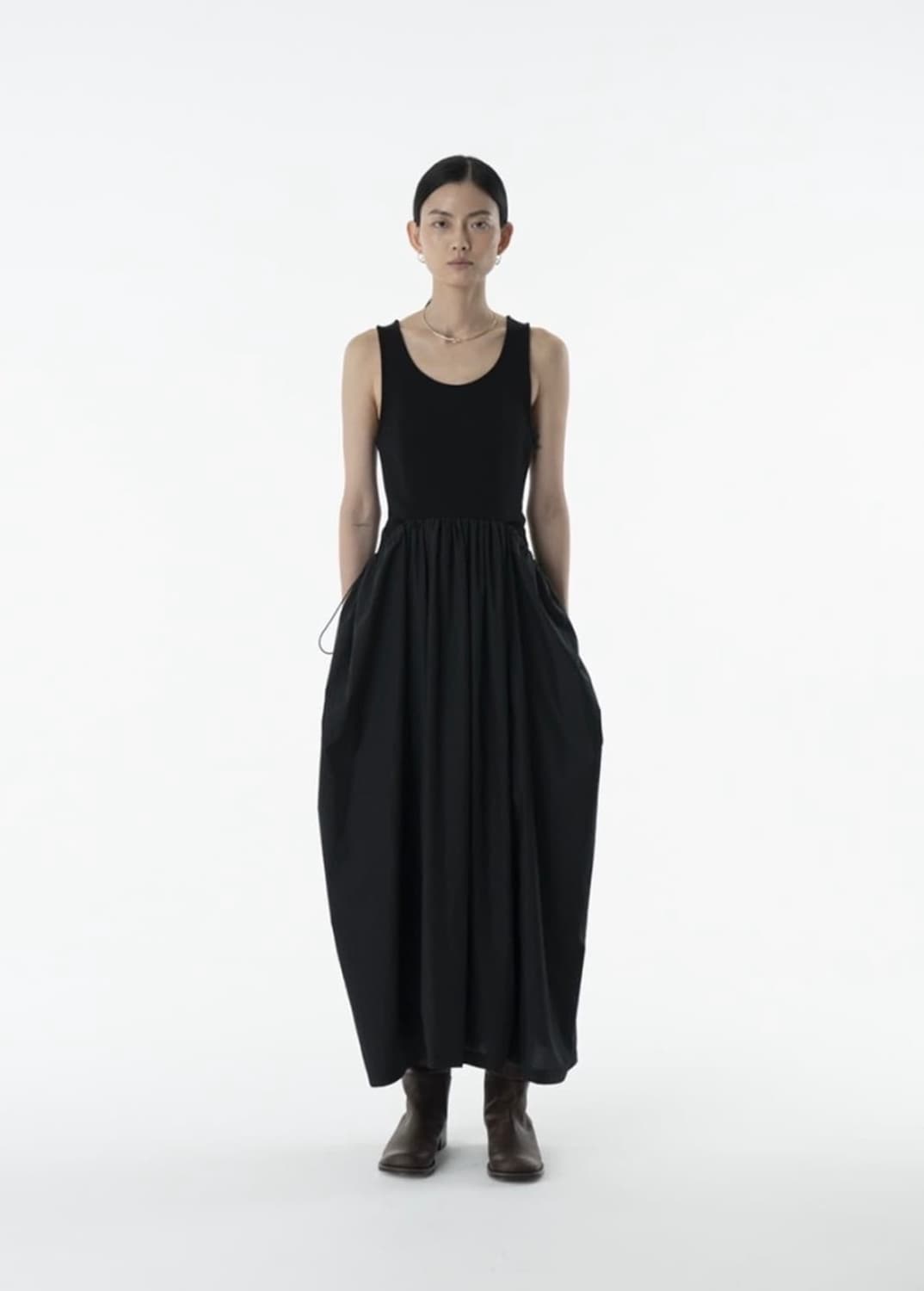 아모멘토 시어 저지 드레스 상품이미지1