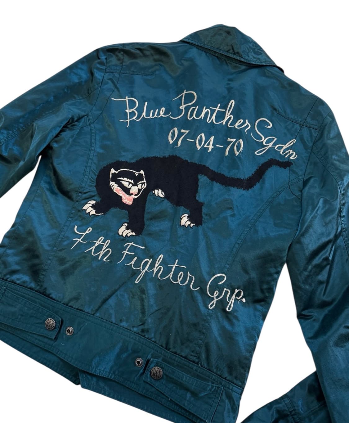 디젤 블랙 팬서 새틴 블루종 자켓 상품이미지5