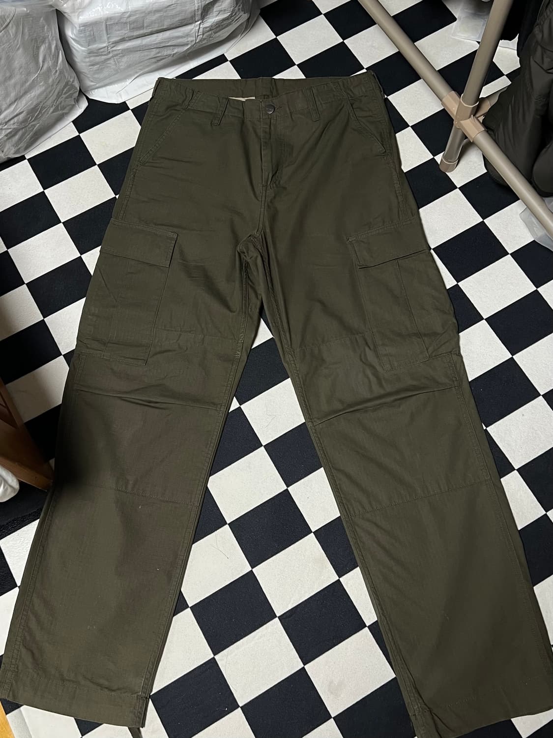 [32X32] 칼하트 WIP 레귤러 카고 팬츠 사이프러스 상품이미지3