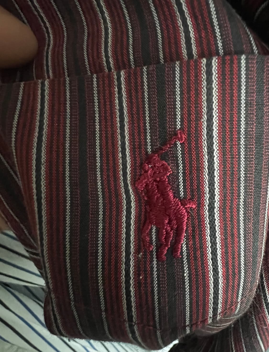 폴로 랄프 로렌 스트라이프 셔츠 (버건디) 상품이미지3