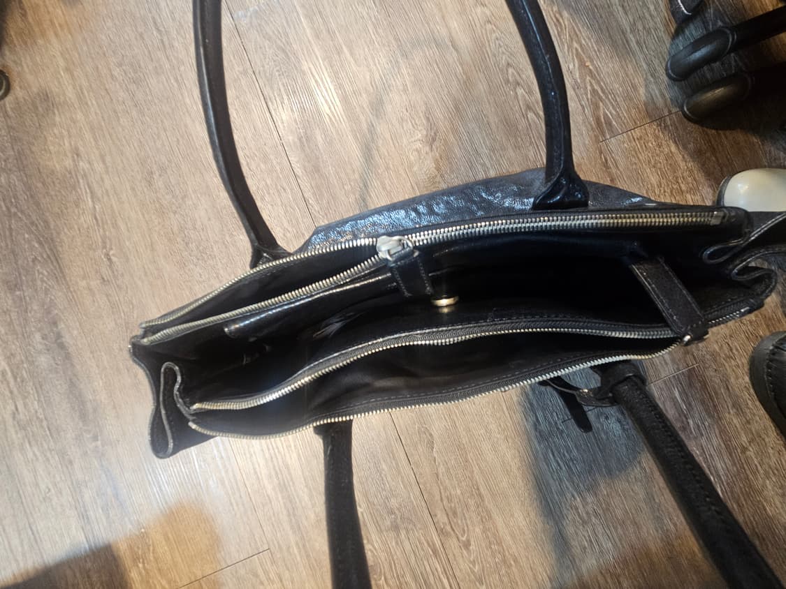 타임 블랙 가죽 가방 상품이미지4