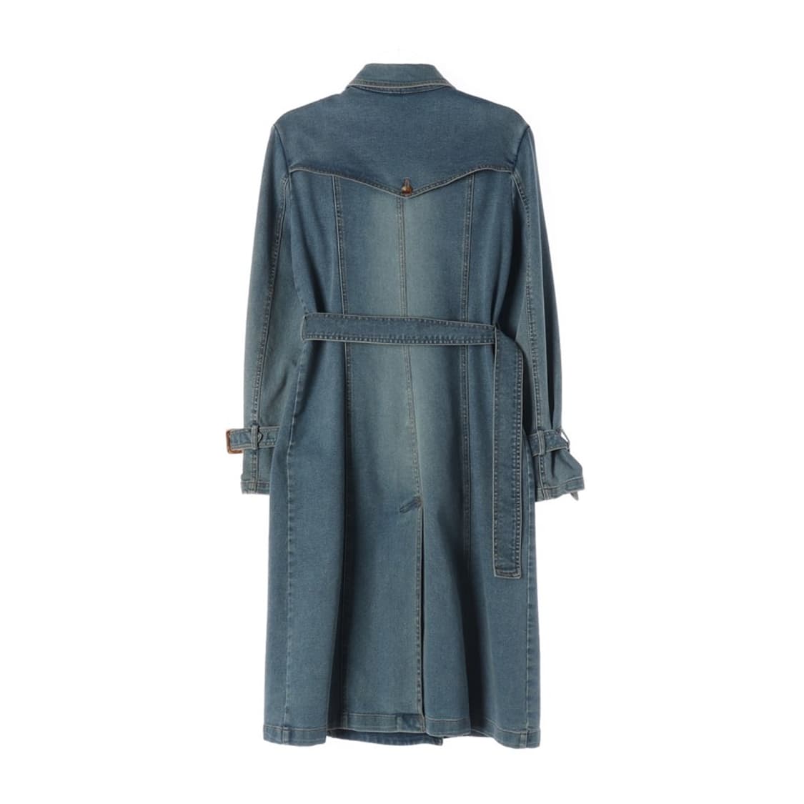 NINESIX NEW YORK 빈티지 더블 버튼 데님 트렌치 코트 상품이미지2