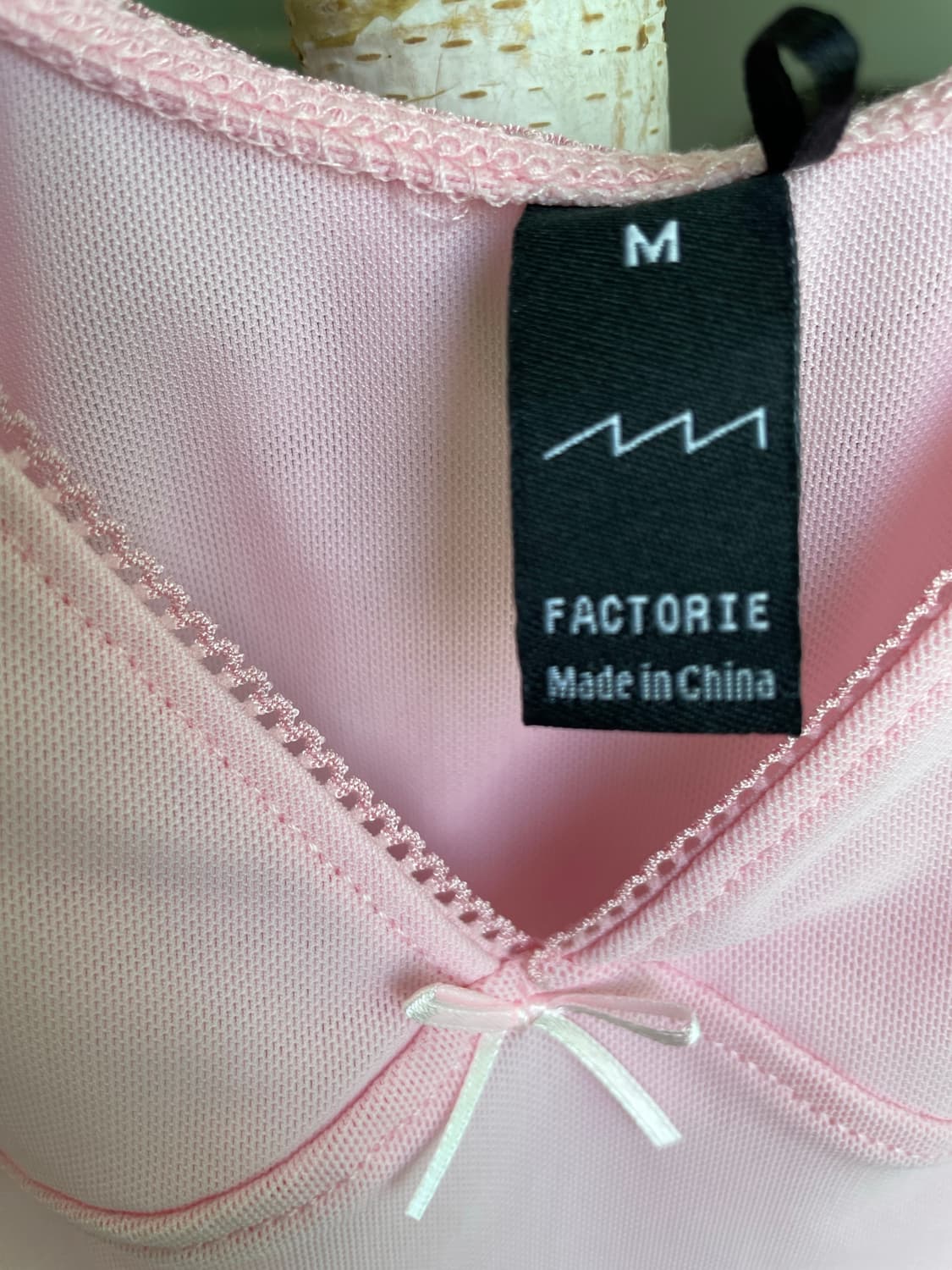 호주브랜드 FACTORIE 팩토리 레이스 리본 나시 슬립 캐미솔 M 상품이미지3