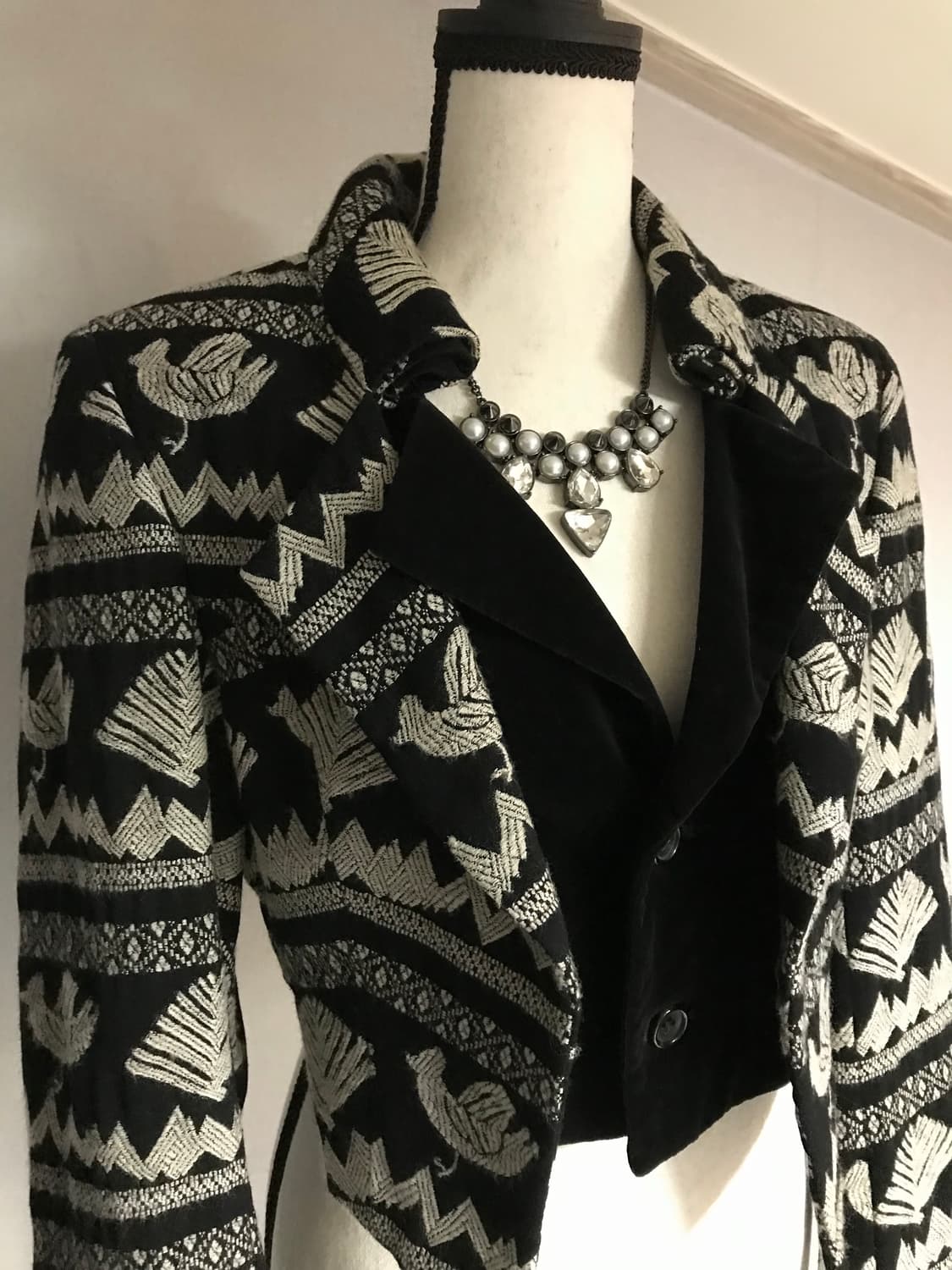 Layered Jacquard Spencer Jacket 상품이미지2