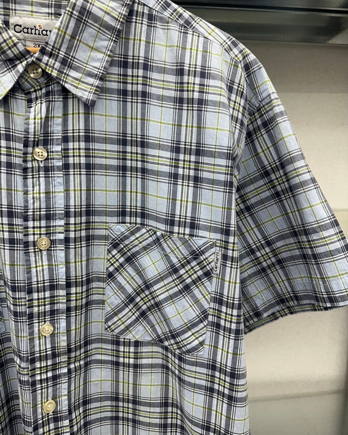 (2XL)칼하트 체크 반팔셔츠-M1963 상품이미지2