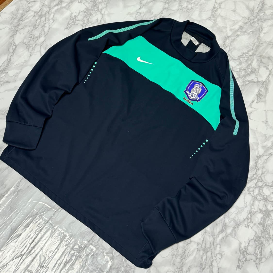 2XL 나이키 대한민국 국대 선수지급용 10-12 웜업 져지 맨투맨 상품이미지1