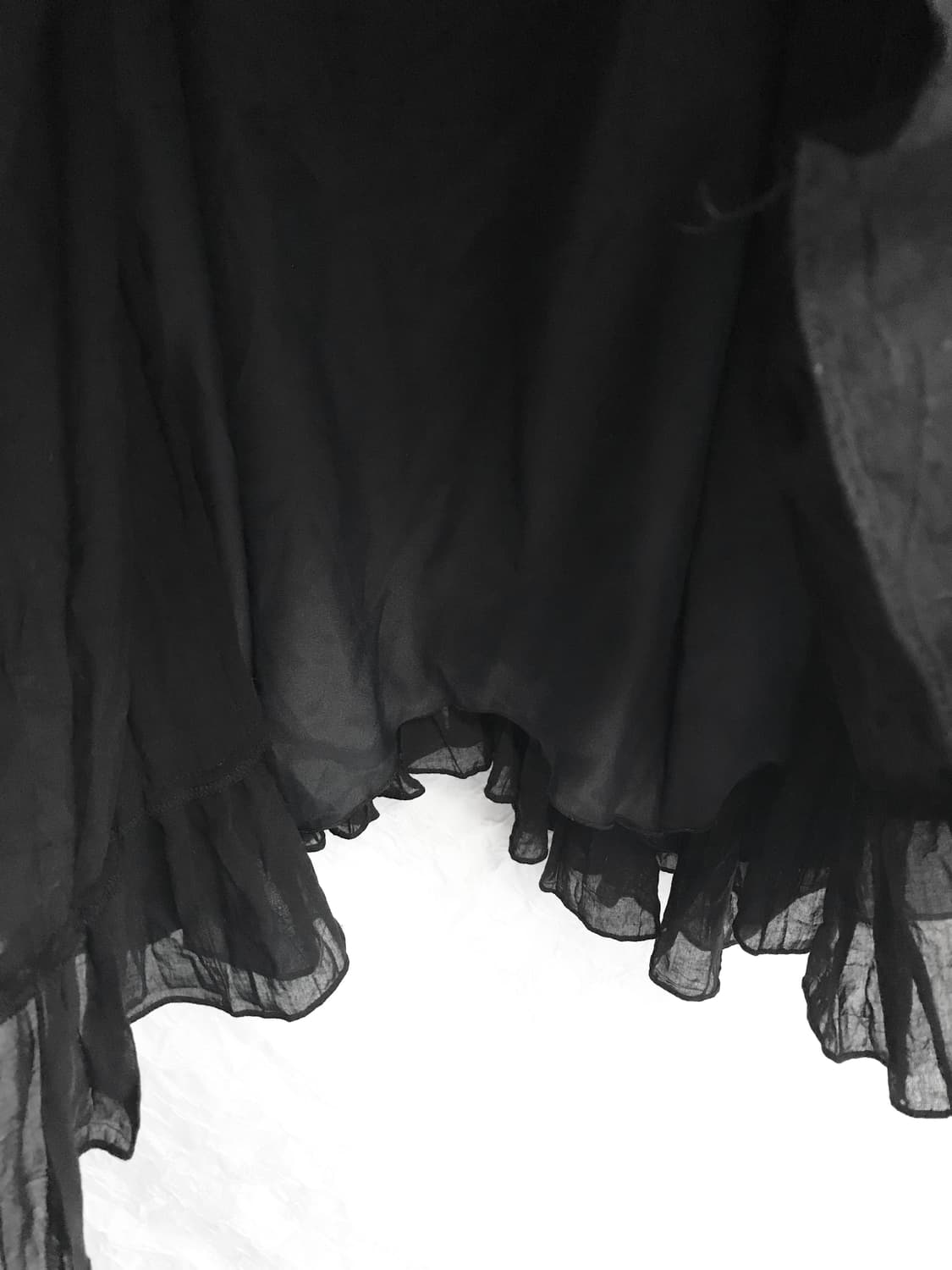 빈티지 긱시크 아카이브 언발 프릴 플리츠 미디 스커트 상품이미지4