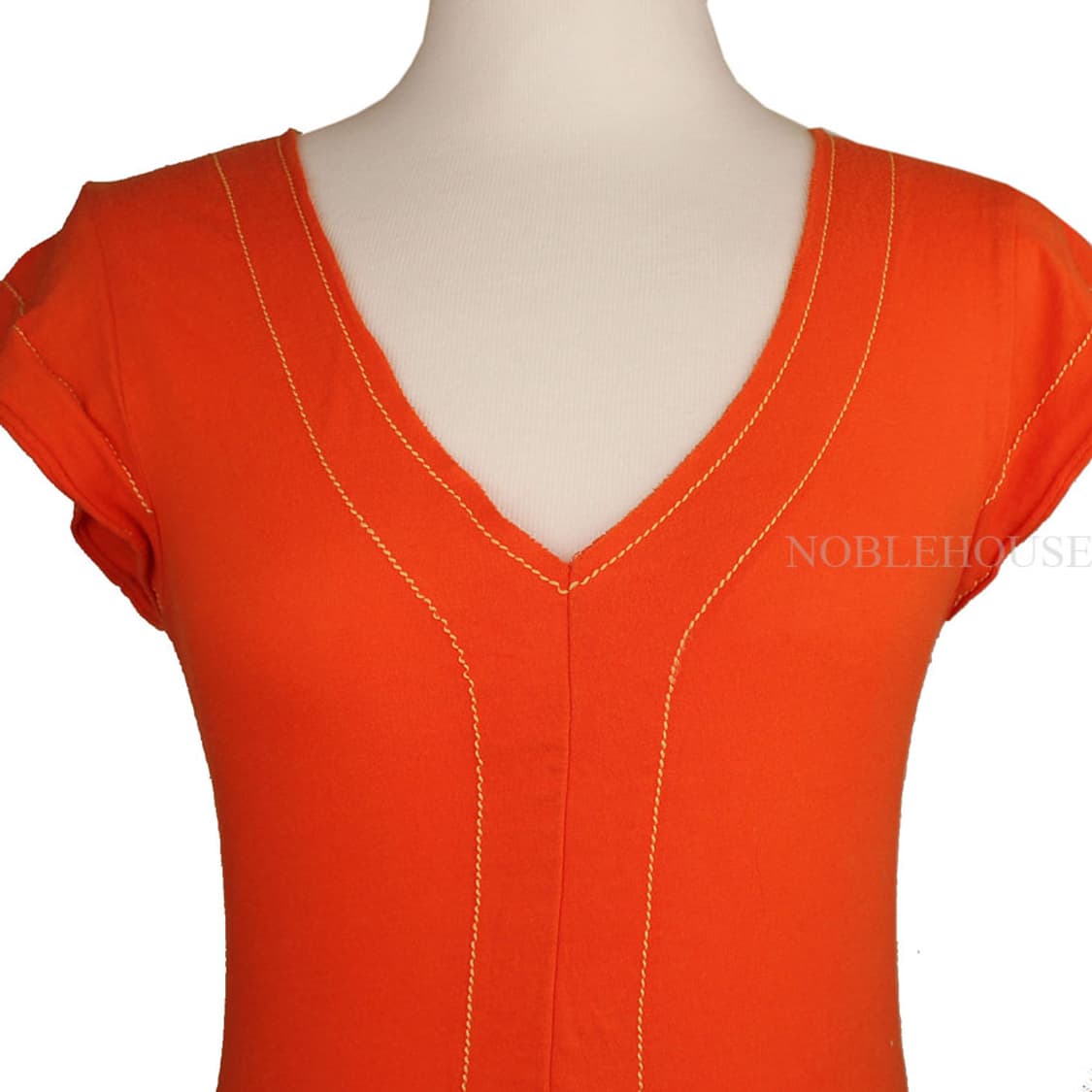 디젤 오렌지 스티치 티셔츠(XS) 상품이미지5