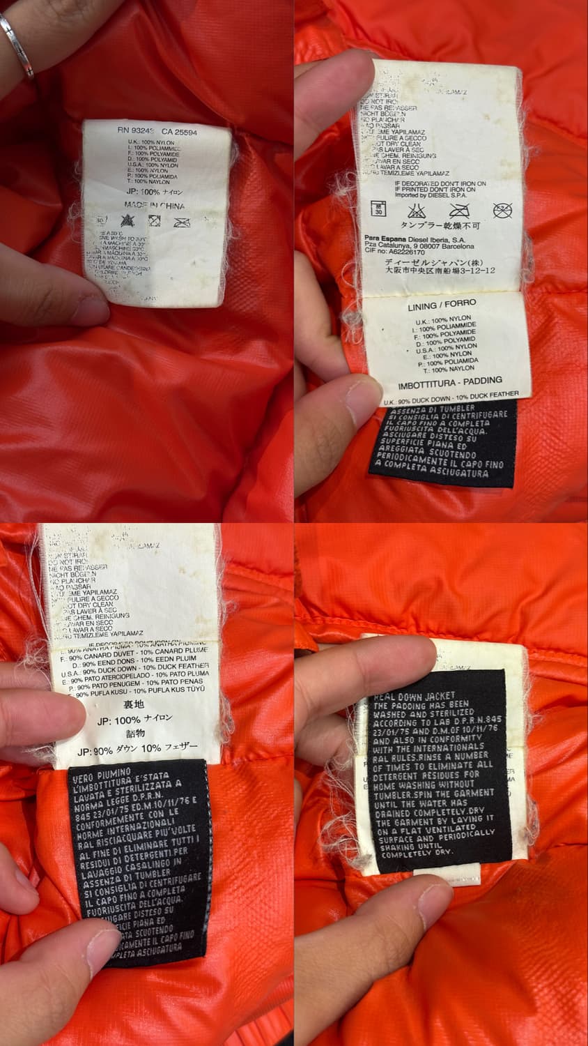 디젤 블랙골드 후드 다운 패딩  상품이미지10