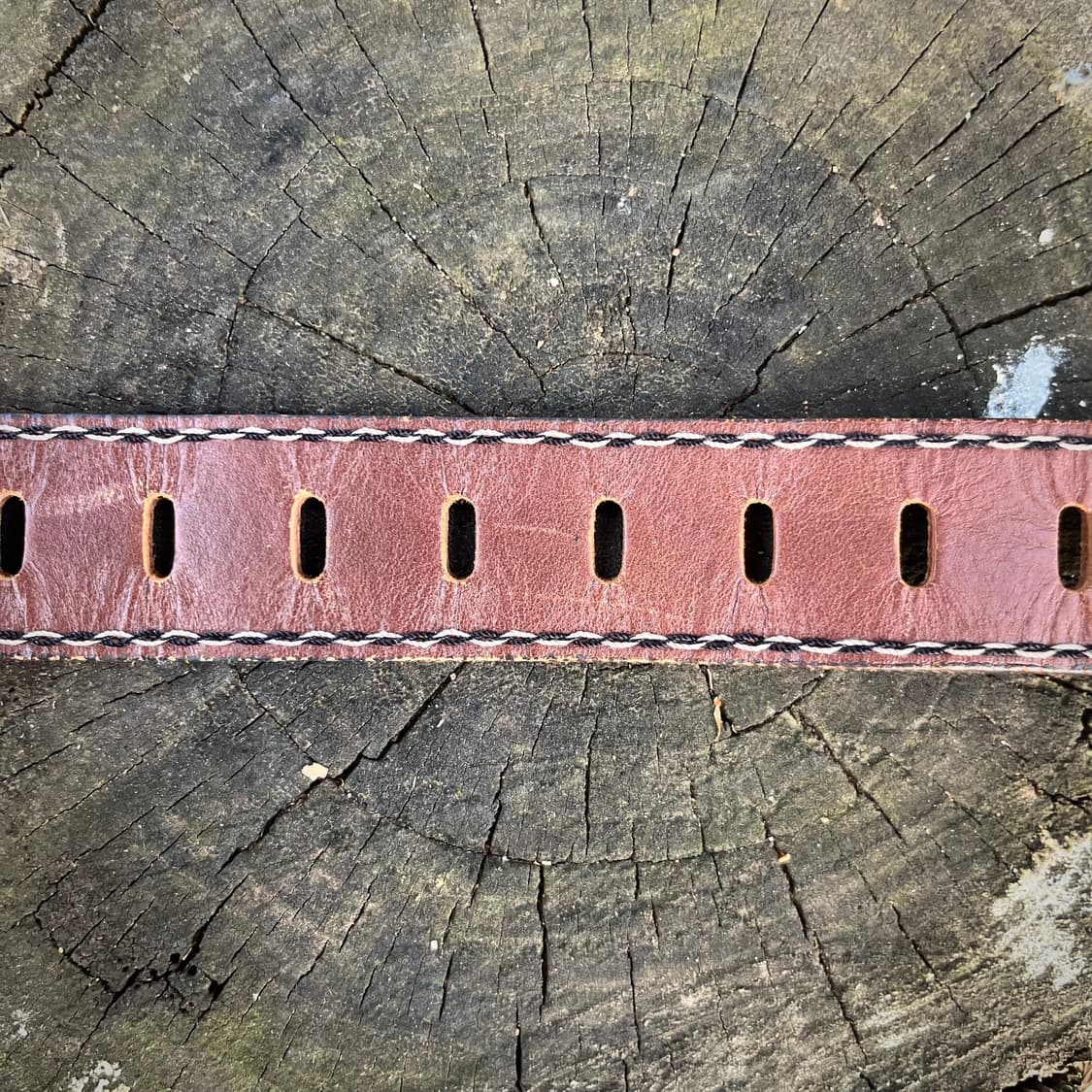 니콜 밀러 더블 스티치 리얼 레더 벨트 상품이미지3