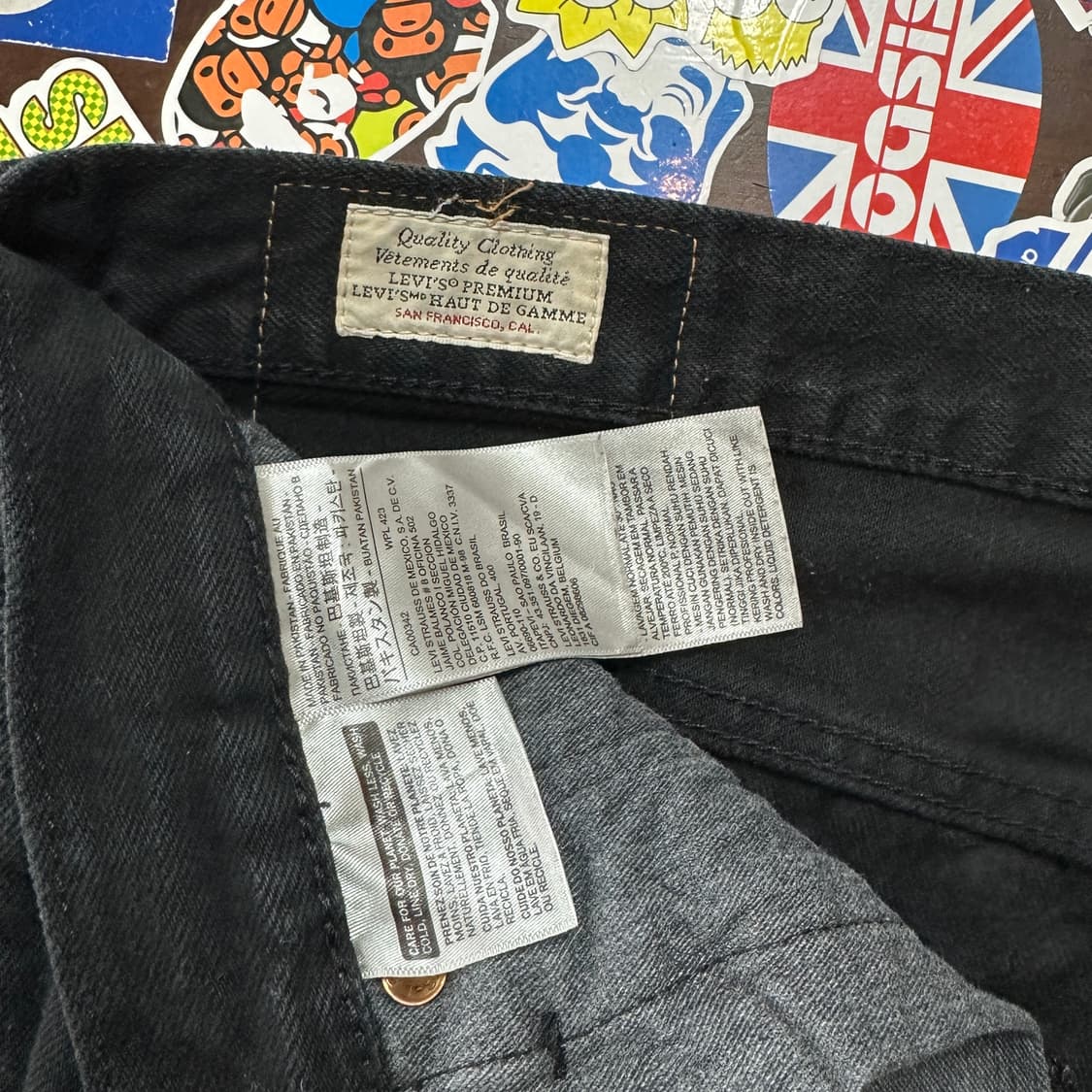 리바이스 501 블랙 진 데님 팬츠 36 상품이미지7