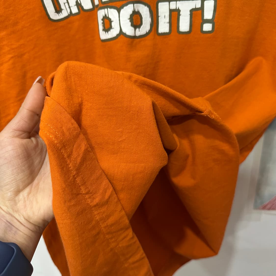 빈티지 오렌지 레터링 링거 반팔티M 상품이미지4