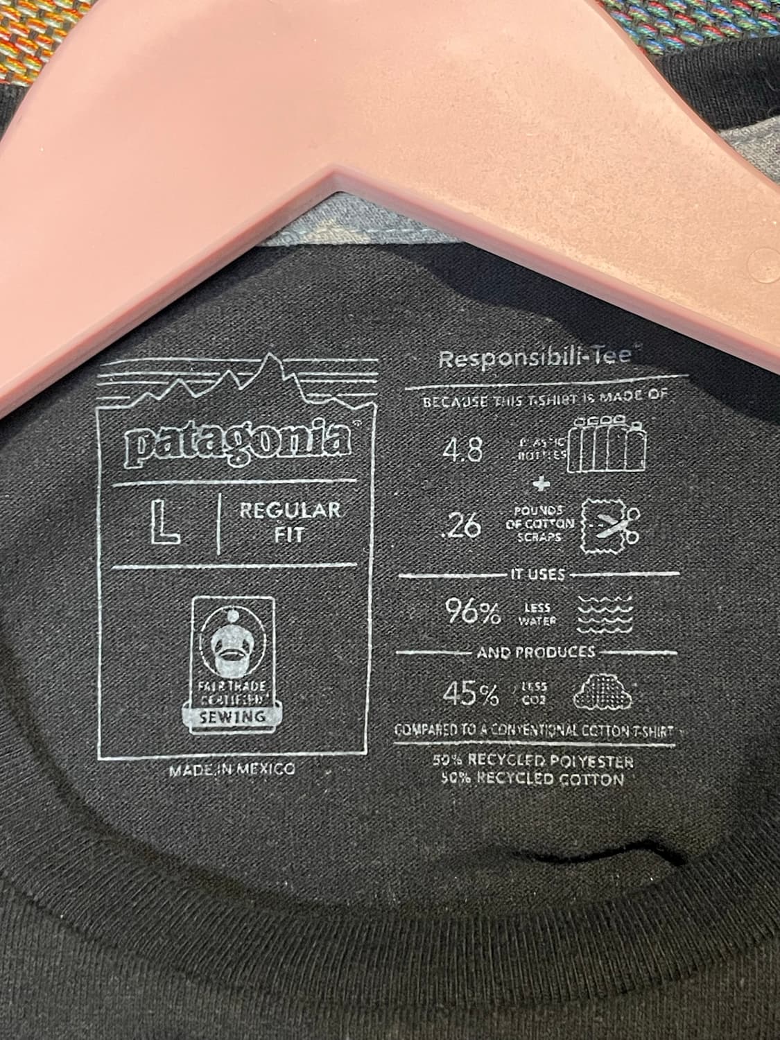 파타고니아 블랙 티셔츠 반팔 로고티 상품이미지5