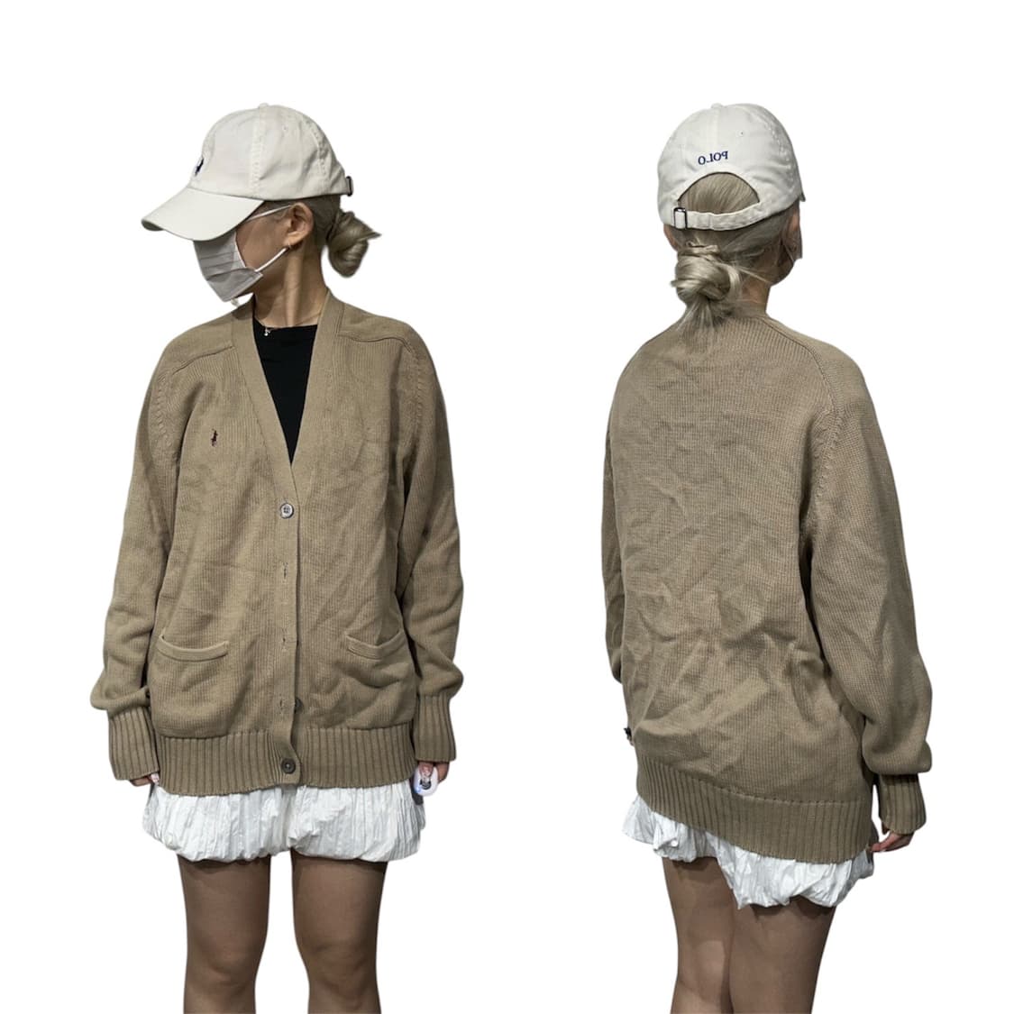 90s 폴로 랄프 로렌 베이지 오버핏 니트 가디건 90 상품이미지1