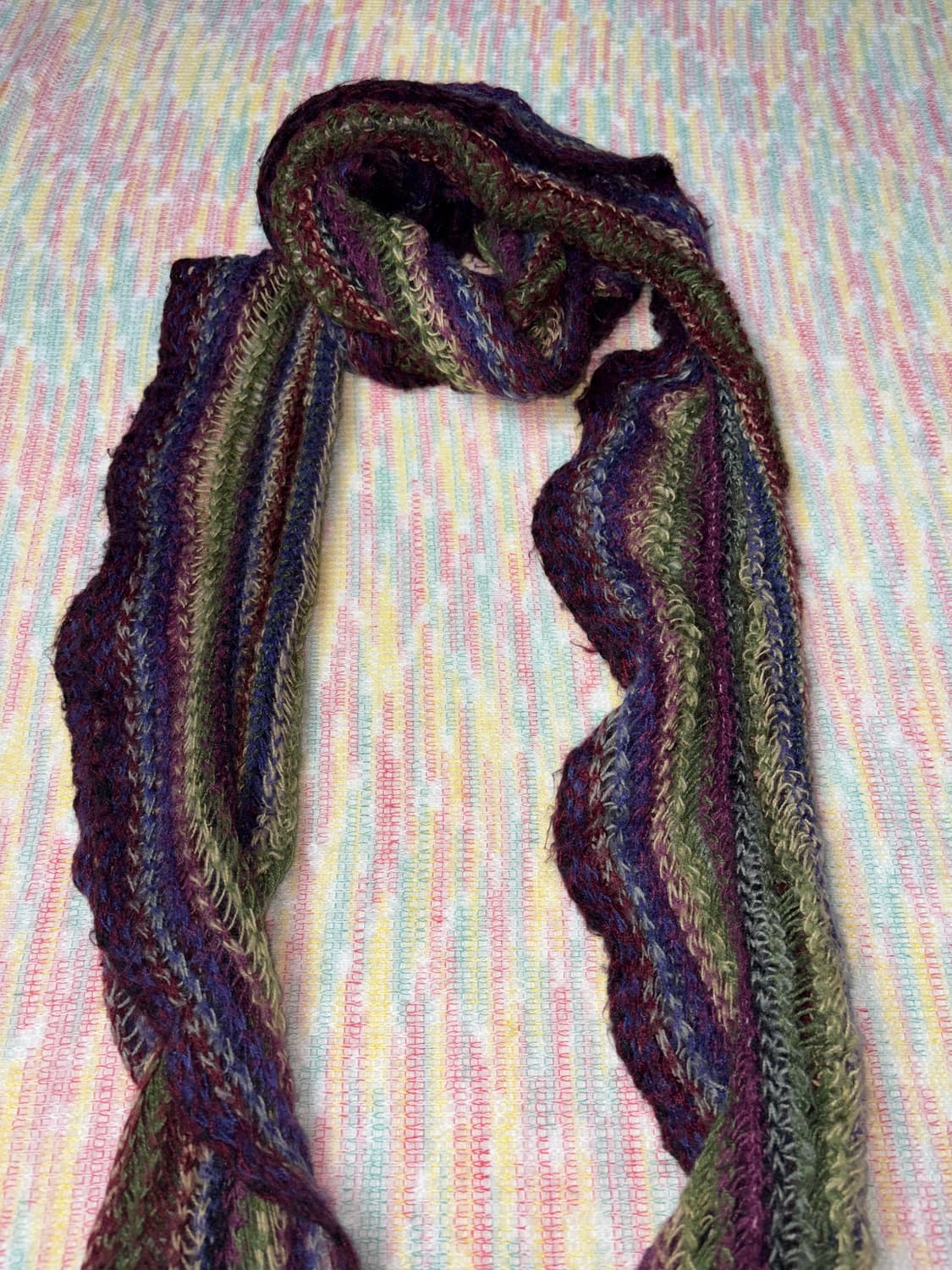 다채색 뜨개 머플러 상품이미지2