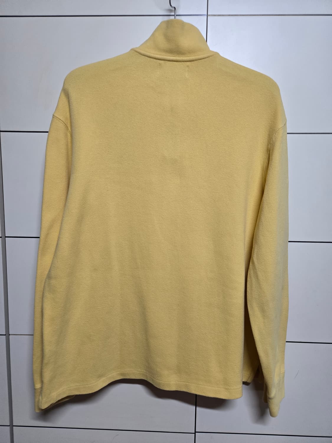 폴로 랄프로렌 남성 엘로우 코튼 반집업 니트 상품이미지5