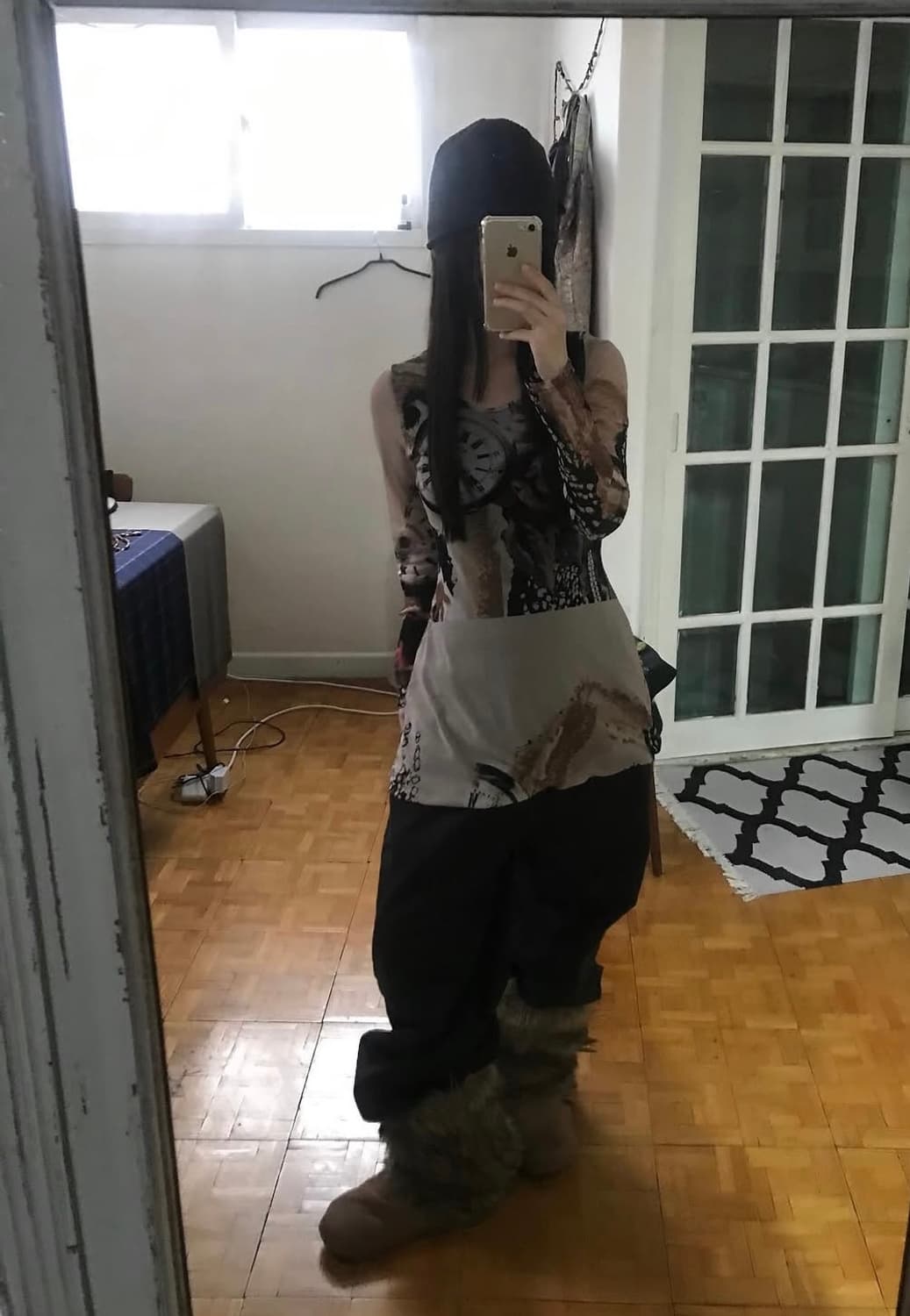 나우시카 nowsika 빈티지 패턴 매쉬 탑 상품이미지3