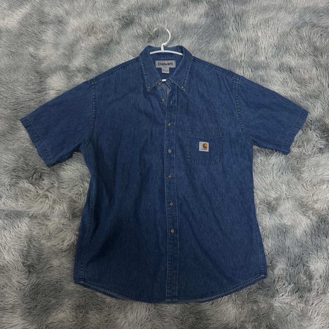 칼하트 데님 반팔셔츠 L사이즈 상품이미지1