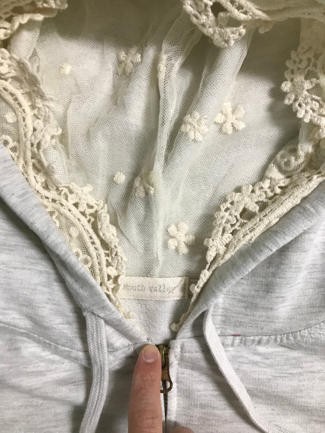 빈티지 레이스 후드집업 상품이미지4
