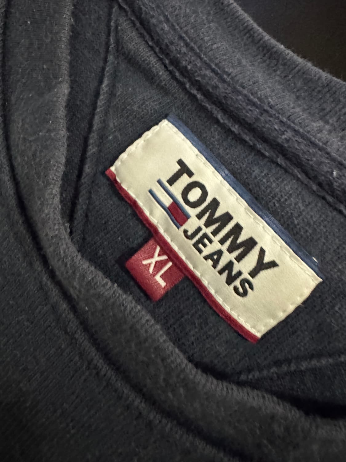 타미 Tommy 진스 로고 반팔 티셔츠 XL 네이비 상품이미지3
