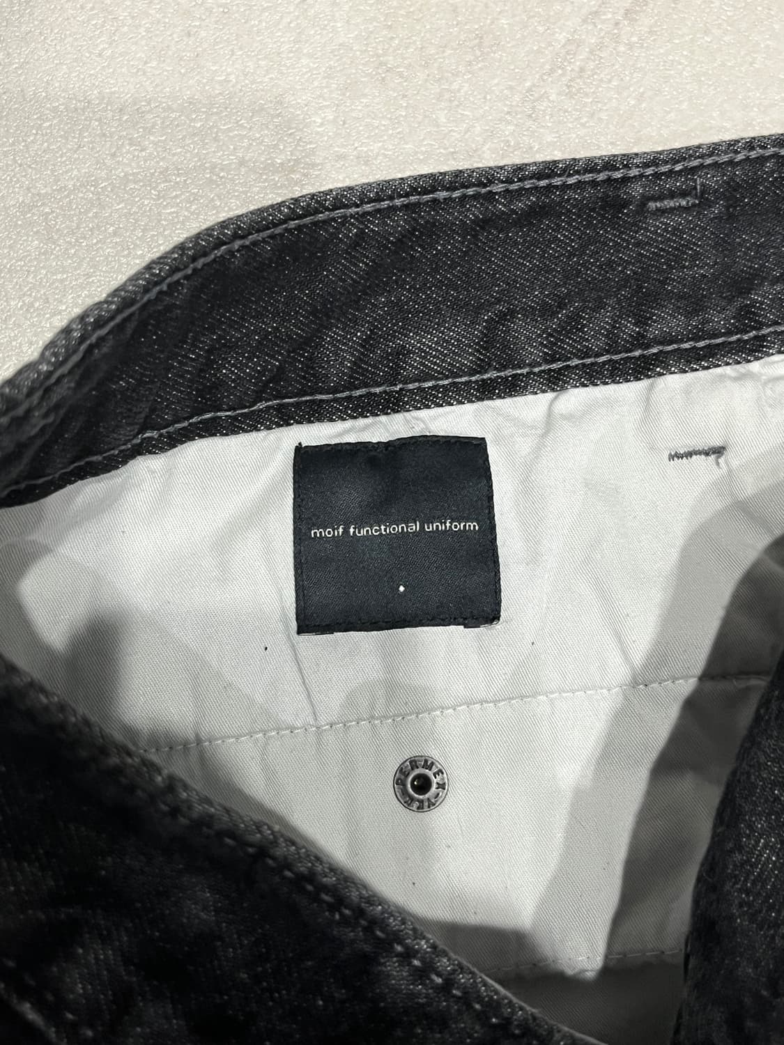 모이프 23시즌 와이드데님 블랙 1사이즈 상품이미지3