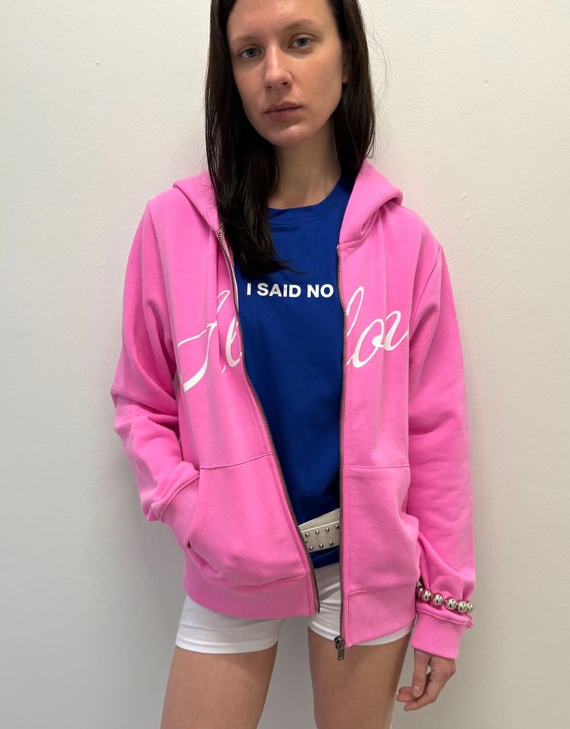 just haus ZIP-UP HOODIE, HOT PINK 상품이미지2