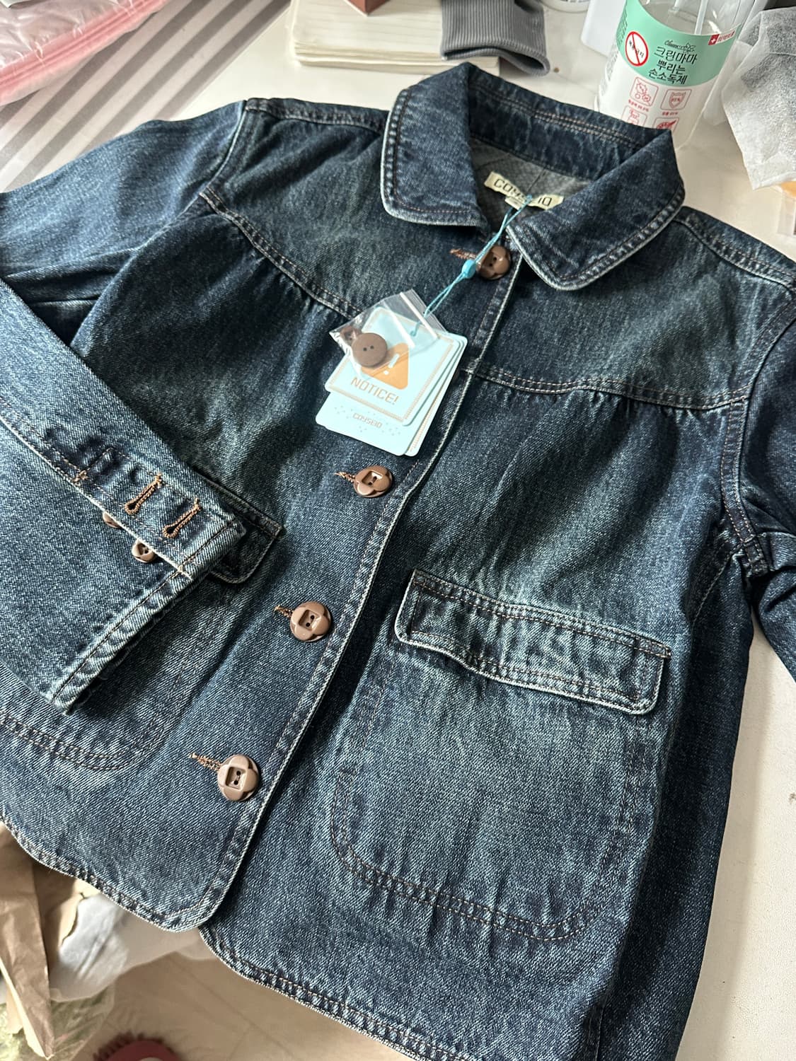 코이세이오 데님 자켓 네이비 상품이미지3