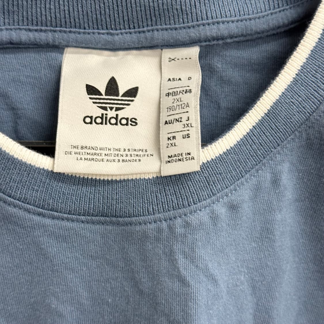 아디다스 오리지널 오버핏 블루 티셔츠 2XL 상품이미지2