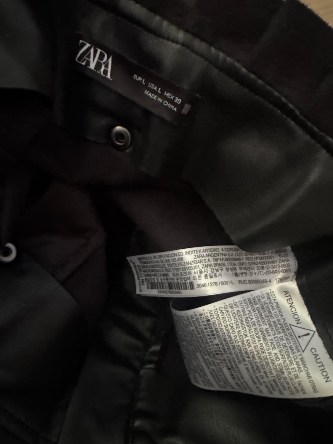 자라 레더플리츠 미니 스커트 +벨트 상품이미지3