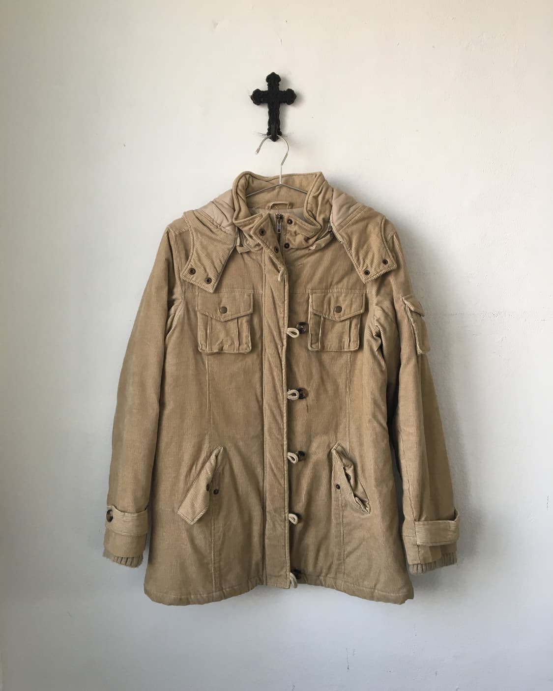 High neck corduroy hood jacket 상품이미지2