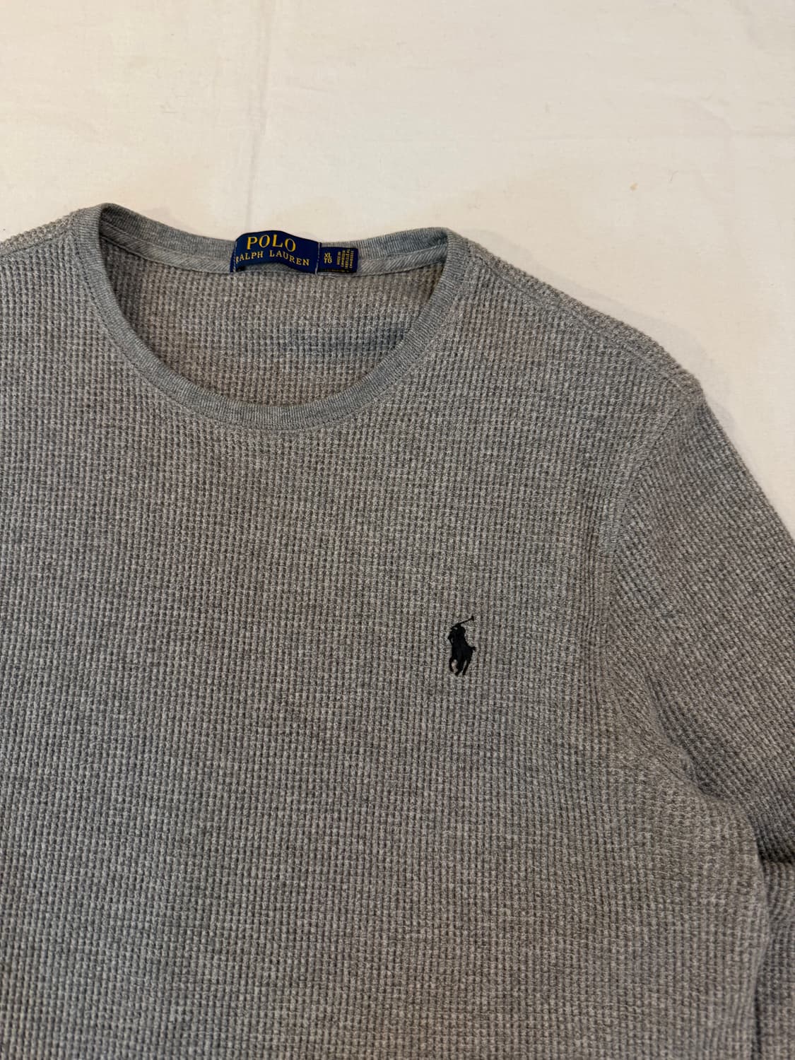 폴로 랄프로렌 와플 써멀 롱슬리브 긴팔티 그레이 상품이미지2