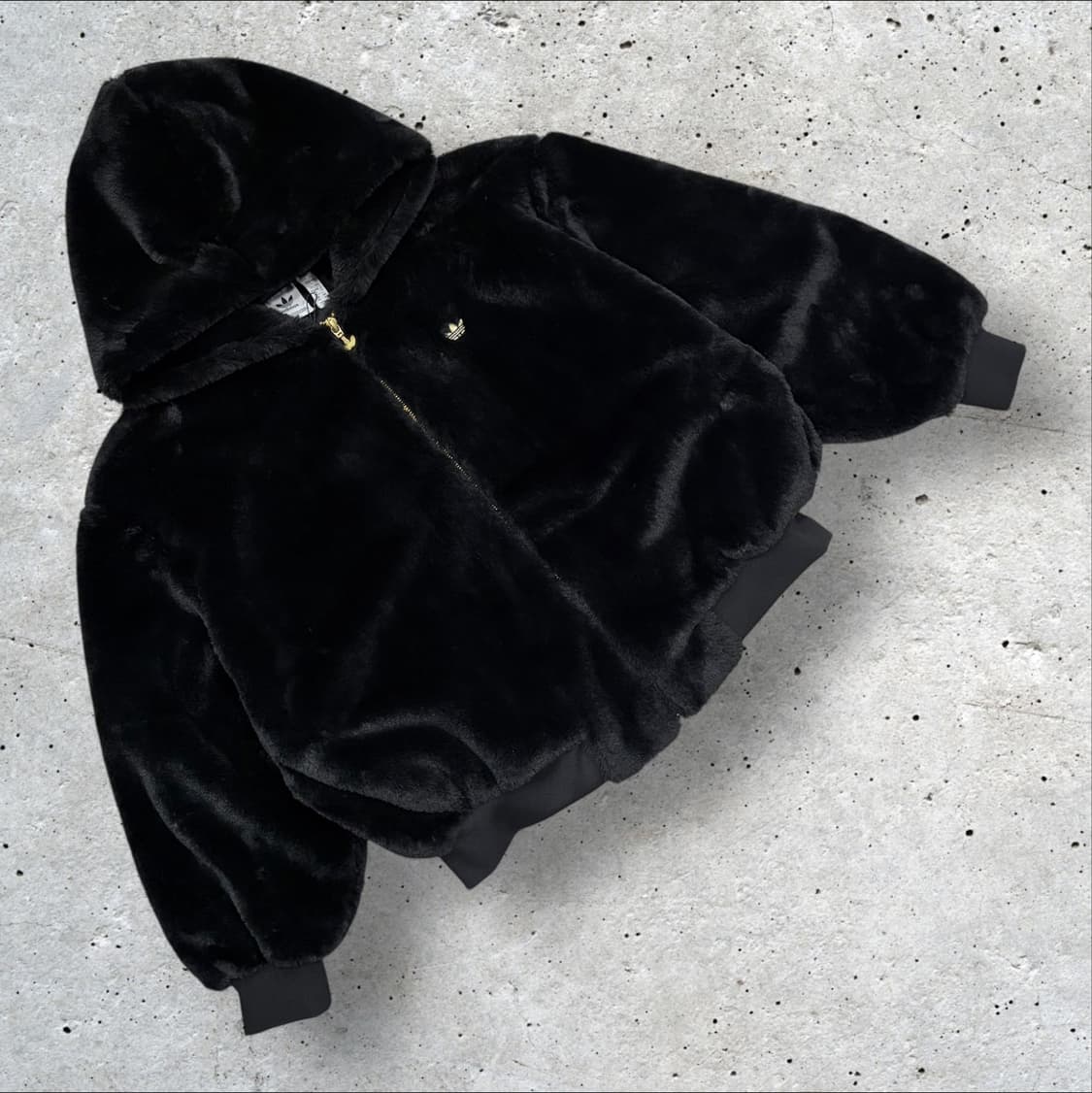 [XS] 아디다스 블랙 퍼 후리스 후드 집업 B640 상품이미지2