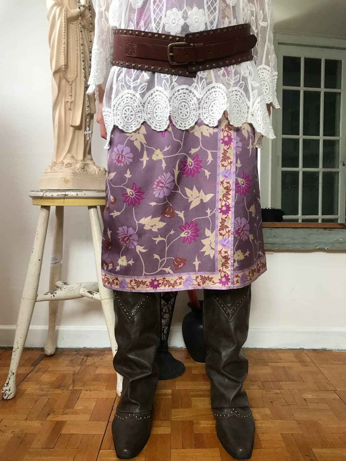 vintage pattern skirt (25inch) 상품이미지2