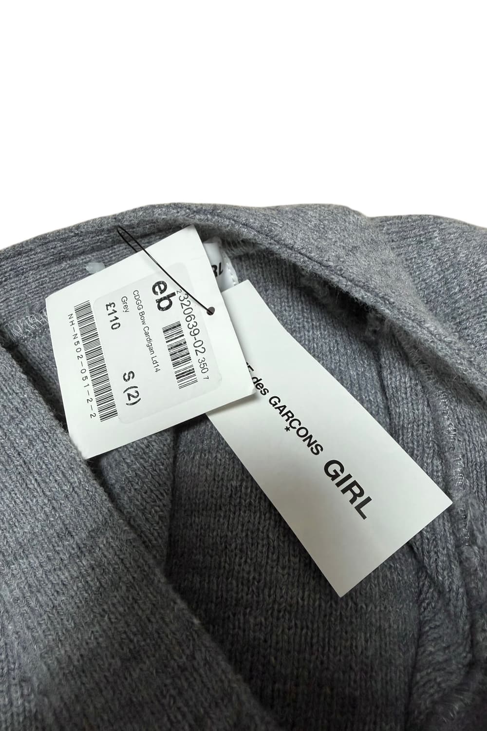 꼼데가르송 GIRL 넥 리본 크롭 가디건 상품이미지6