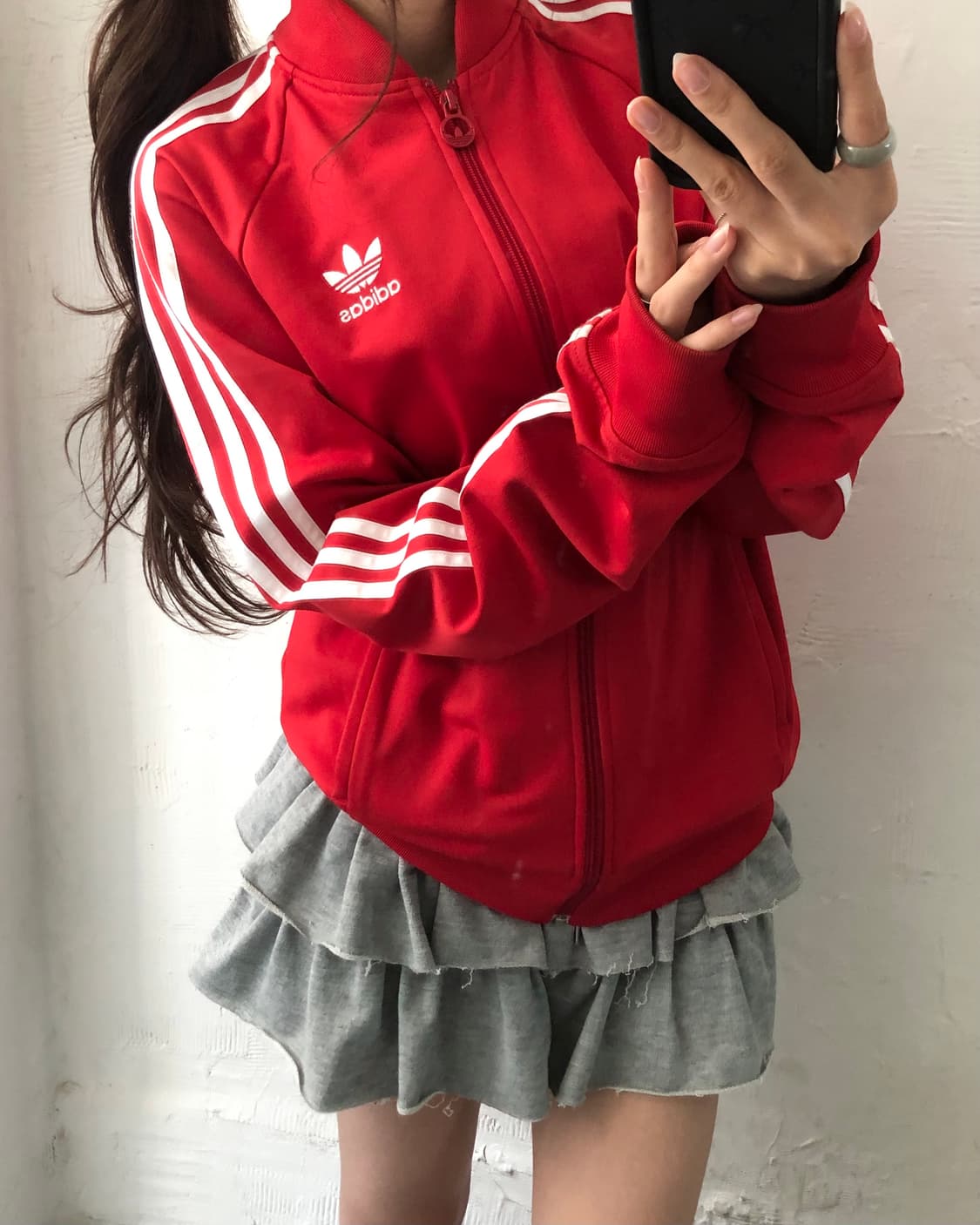 Adidas 아디다스 레드 컬러 슈퍼스타 트랙탑 상품이미지8