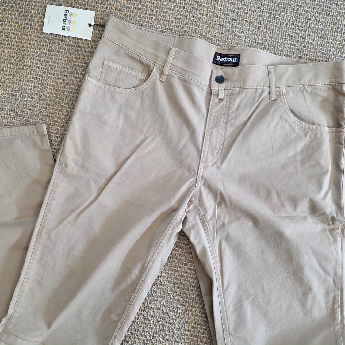 Barbour 바버 스페니시 초경량 폽플린 최상급 코튼 치노 베이지 팬츠 상품이미지7