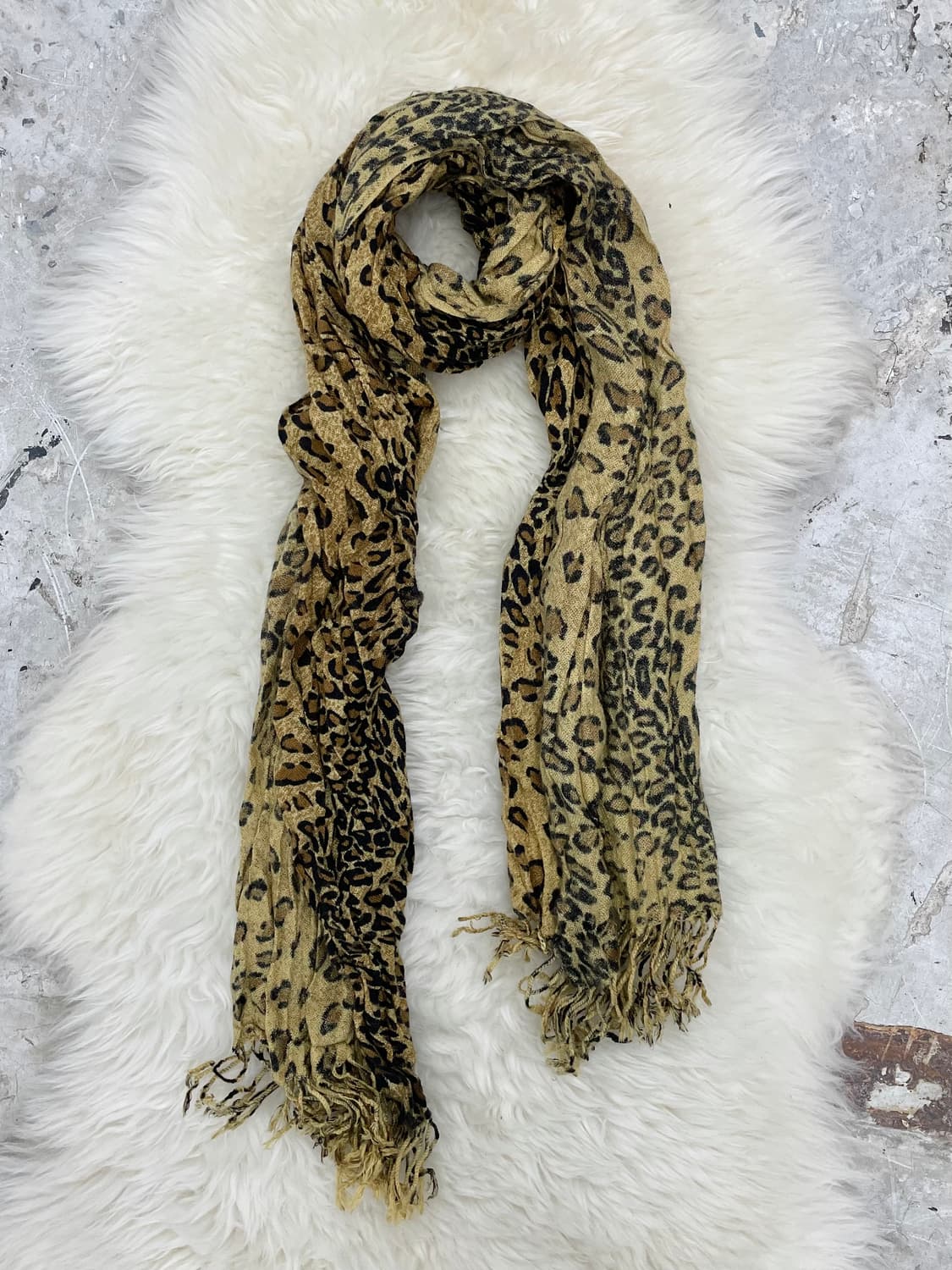 펑크 갸루 레오파드 머플러  상품이미지4