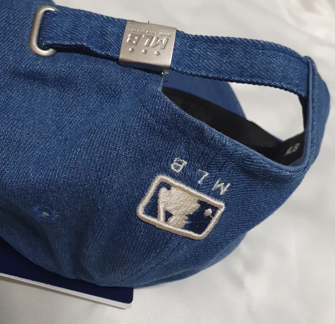 블루 크림베이지  데님 엠엘비 볼캡 모자  상품이미지7