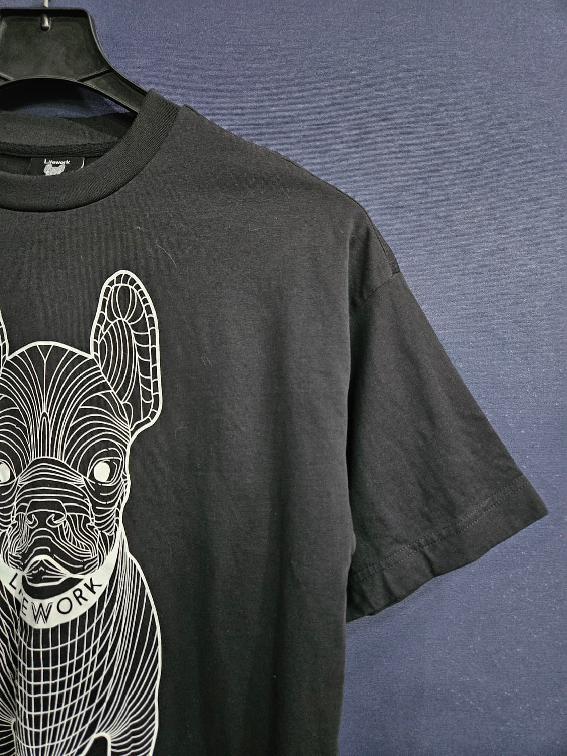 라이프워크 프린팅 블랙 남성 오버핏 95 반팔티  상품이미지4